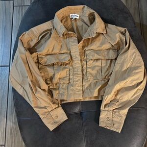 Steve Madden Beige Button-Up Jacket